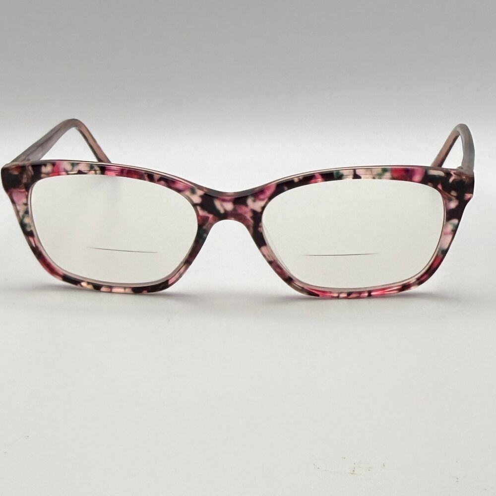 bebe BB5145 Rose Floral 770 Eyeglass Frames 53-17-135 Pink Rectangle